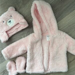 Carter’s Winter pink bear Set 0-3 months